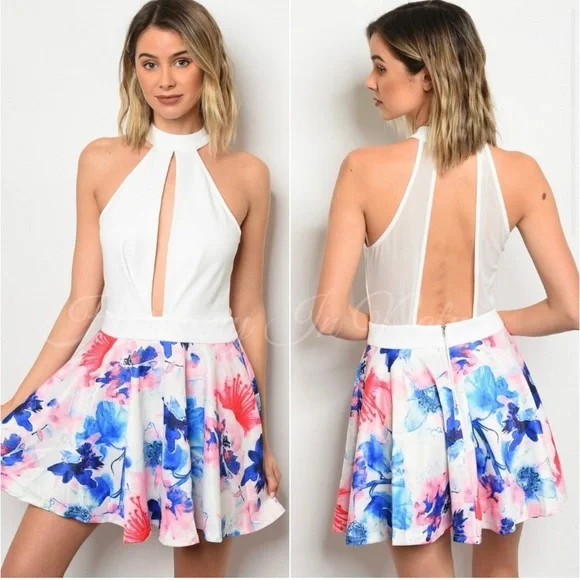 Ivory and floral royal dress - Picture 1 of 5